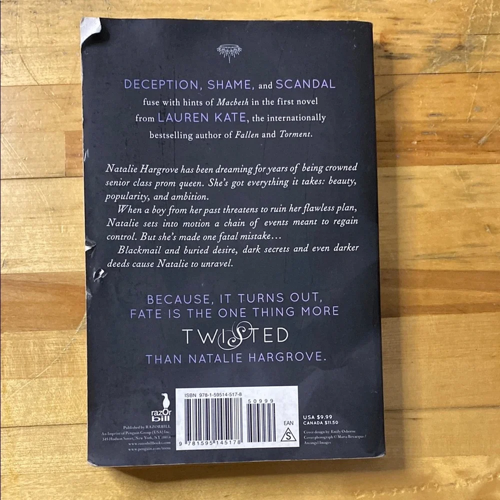 The Betrayal of Natalie Hargrove by Lauren Kate Softcover Library Collector Good
